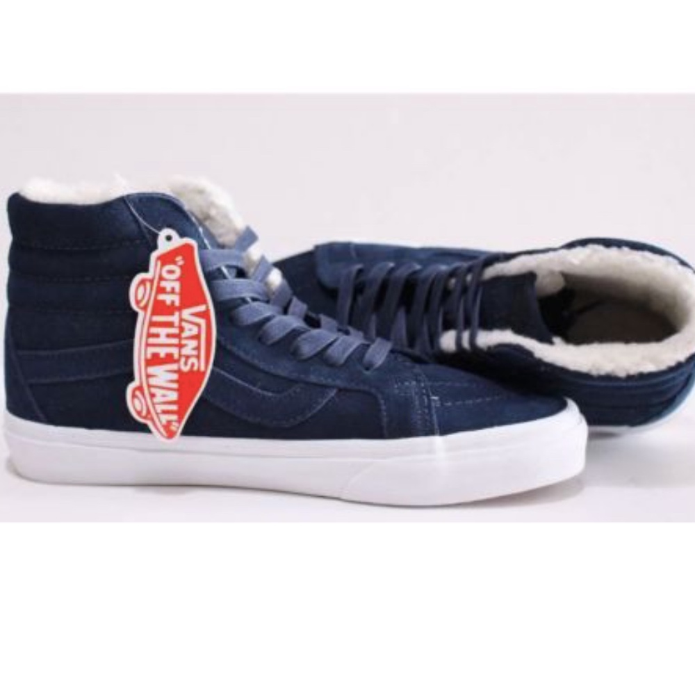Vans SK8 Hi Reissue Suede Fleece Dress Blues True - Picture 6 of 8